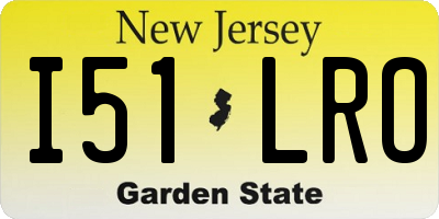 NJ license plate I51LRO