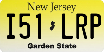 NJ license plate I51LRP