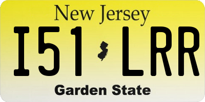 NJ license plate I51LRR