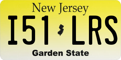 NJ license plate I51LRS