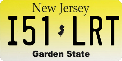 NJ license plate I51LRT