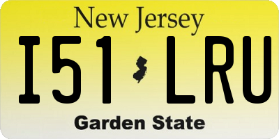 NJ license plate I51LRU