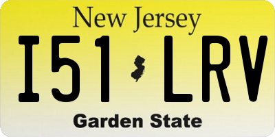 NJ license plate I51LRV