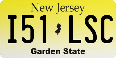 NJ license plate I51LSC