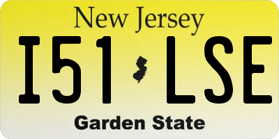 NJ license plate I51LSE