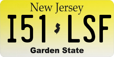 NJ license plate I51LSF