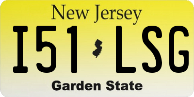 NJ license plate I51LSG