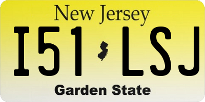 NJ license plate I51LSJ