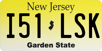 NJ license plate I51LSK