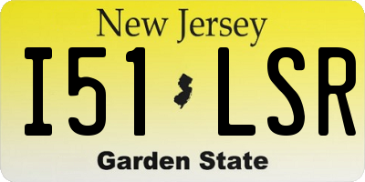 NJ license plate I51LSR