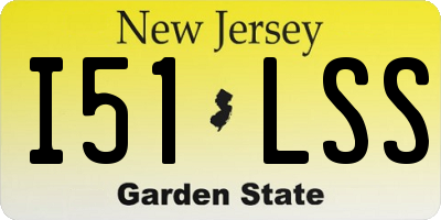 NJ license plate I51LSS