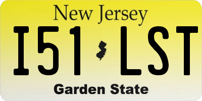 NJ license plate I51LST
