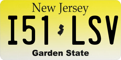 NJ license plate I51LSV
