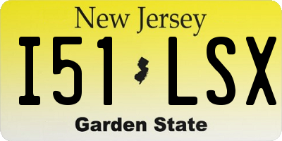 NJ license plate I51LSX
