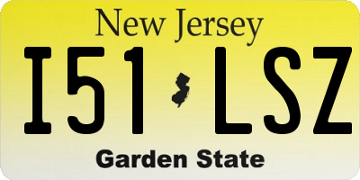 NJ license plate I51LSZ