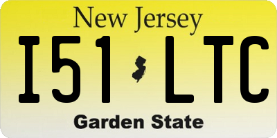 NJ license plate I51LTC