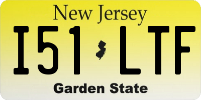 NJ license plate I51LTF