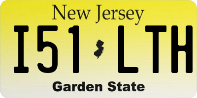 NJ license plate I51LTH
