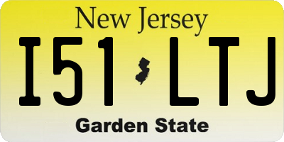 NJ license plate I51LTJ