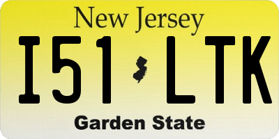 NJ license plate I51LTK