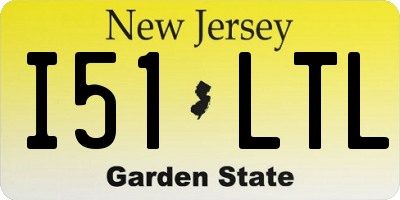 NJ license plate I51LTL
