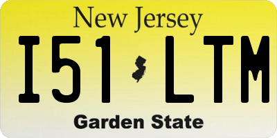 NJ license plate I51LTM