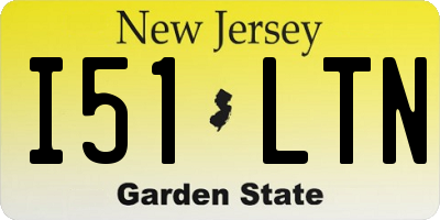 NJ license plate I51LTN
