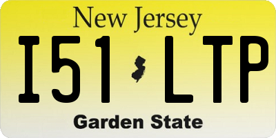 NJ license plate I51LTP