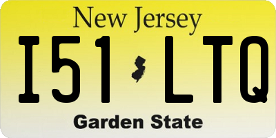 NJ license plate I51LTQ