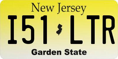 NJ license plate I51LTR
