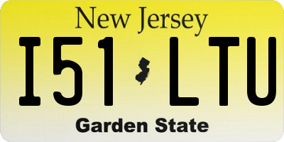 NJ license plate I51LTU