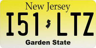 NJ license plate I51LTZ