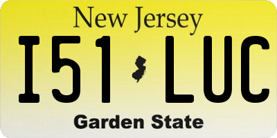 NJ license plate I51LUC
