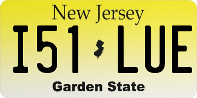 NJ license plate I51LUE