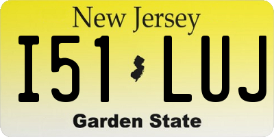 NJ license plate I51LUJ