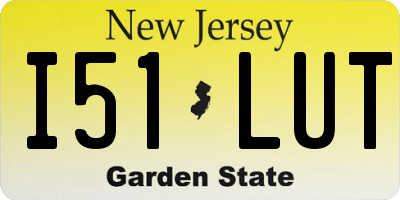 NJ license plate I51LUT