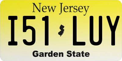 NJ license plate I51LUY