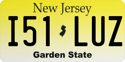 NJ license plate I51LUZ
