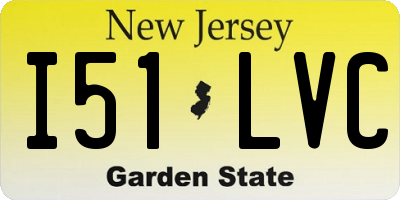 NJ license plate I51LVC