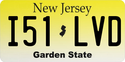 NJ license plate I51LVD