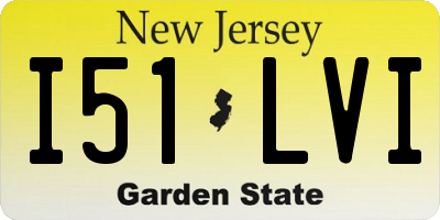 NJ license plate I51LVI