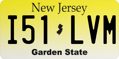 NJ license plate I51LVM
