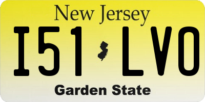 NJ license plate I51LVO