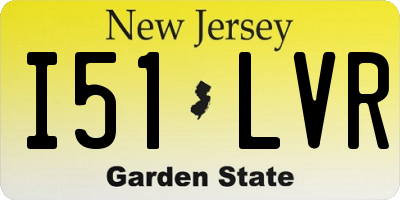 NJ license plate I51LVR