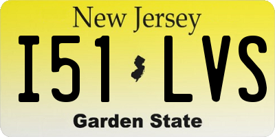 NJ license plate I51LVS