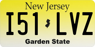 NJ license plate I51LVZ