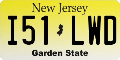 NJ license plate I51LWD