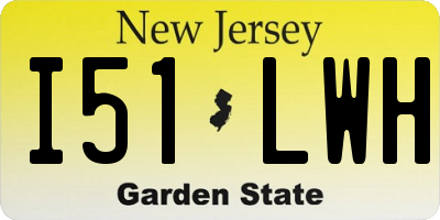 NJ license plate I51LWH