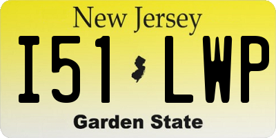 NJ license plate I51LWP
