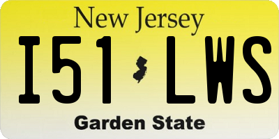NJ license plate I51LWS